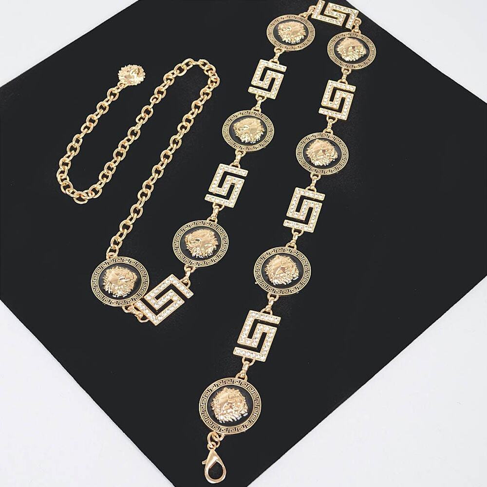 Metal Rhinestone Chain Belt - Picture 6 of 7